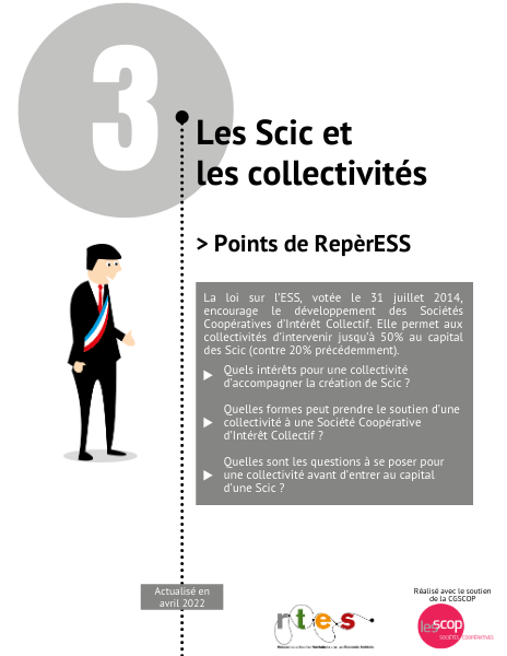 Point de RepèrESS du RTES –               Les SCIC et les collectivités